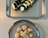 おかんレシピ𓀤𓀣里芋のそぼろ煮 なす添え作り方2写真