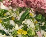 菜の花入り半分折るだけの　　　春餃子作り方1写真