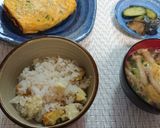 しらす入り卵焼きと栗ご飯作り方6写真