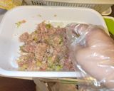 チーズ入り塩昆布葱つくね作り方1写真