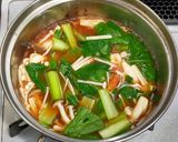 きのこと小松菜のトマトスープ作り方4写真