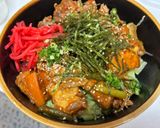 にんにくの芽と人参と豚肉のキムチ炒め＆厚揚げ丼😋作り方4写真