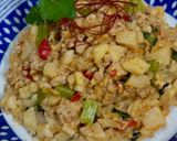 シャキシャキ筍とひき肉の豆板醤炒め♪作り方4写真