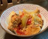 残り物レシピ！唐揚げ卵丼✨作り方8写真