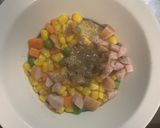 全てレンジ洋風梅味噌クリーム味炒飯弁当作り方4写真