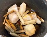 【簡単副菜】里芋とごぼうの生姜煮作り方3写真