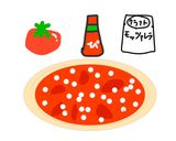 トマト1個を使ったマルゲリータ擬き作り方1写真