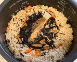 ひじきの炊き込みご飯作り方4写真