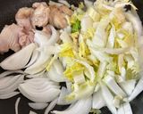 鶏肉と白菜と玉ねぎの卵とじ丼作り方5写真