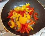 パプリカと鶏肉の甘辛炒め作り方3写真