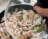 めんつゆで10分！しめじと豚のとろ玉とじ作り方2写真