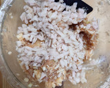 蓮根と榎の鶏団子and蓮根乗せ焼き作り方16写真