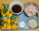 かぼちゃの煮物とりそぼろ餡作り方1写真