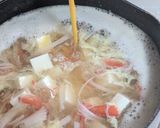 豆腐とカニカマとかきたまの生姜スープ作り方4写真