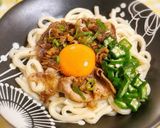 しめじでかさ増し！たまごとろ〜り肉うどん作り方4写真