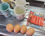 簡単♪カニカマ茶碗蒸し🦀作り方1写真