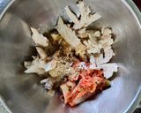 鶏むねキムチ丼作り方3写真