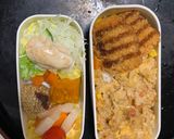 レンジ簡単梅クリーミー焼うどん味炒飯弁当作り方16写真