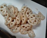 れんこんとごぼう天の煮物作り方1写真