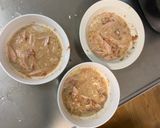 ゴロゴロ野菜魚肉梅トマト親子丼味炒煮風作り方4写真