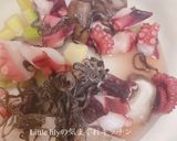 レンジで簡単！たこと椎茸の塩昆布バター作り方3写真