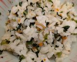 幼児食：じゃこと青菜のおむすび作り方2写真