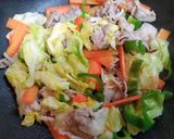 簡単夕飯！野菜たっぷりキャベツ豚バラ野菜炒め主菜作り方7写真