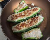 絶品おかず!ゴーヤの肉詰めボート作り方4写真