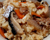 豚肉とごぼう入り☆旨み醤油の炊き込みご飯作り方8写真