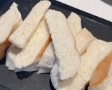 青じそでOK♪ガーリックトースト作り方1写真