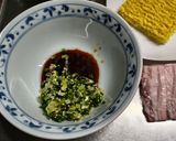 豚焼肉とネギニラの醤油ラーメン作り方3写真