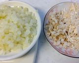 豚肉ハンバーグ、エノキ＆れんこん入り。作り方2写真