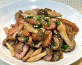 副菜節約おかず☆きのこウインナーの甘辛バター醤油作り方7写真