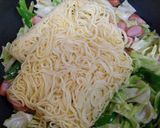 簡単夏の夕飯・昼食ピーマンキャベツカレー焼きそば作り方10写真
