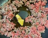 牛挽肉を使った二色丼作り方2写真