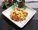 豚肉と千切りキャベツの卵とじ作り方4写真