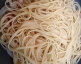 簡単昼食今夜の夕飯！夏のベーコンのパスタ作り方7写真