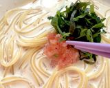 レンジで簡単！豆乳明太スープサラスパ作り方7写真