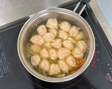 鶏団子のまろやか豆乳みそ汁作り方4写真