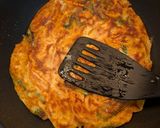 お好み焼き粉で簡単★ニラと桜エビのチヂミ作り方6写真