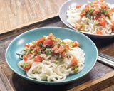 蒸し鶏とサルサソースの混ぜうどん作り方5写真
