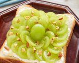 華やか♡マスカットのオープンサンド作り方3写真