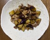 豚バラ肉と茄子のニンニク炒め作り方5写真