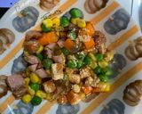 レンジクリームタコライス味オムライス弁当作り方4写真