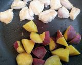 時短簡単！鶏肉とさつまいもの塩レモン炒め作り方7写真