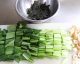 レンジで2分！小松菜とちくわの海苔ナムル作り方1写真
