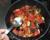鯖缶トマトソースパスタ♪簡単なすチーズ作り方7写真