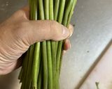 最速アク抜き〜味つけ　わらびのおひたし作り方1写真