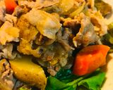 豚こまぎれ肉の肉じゃが丼作り方3写真