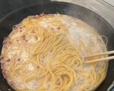 ワンパン&卵なしで！カルボナーラ風パスタ作り方11写真